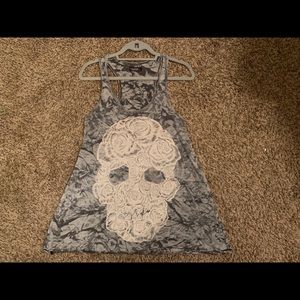 Lauren Moshi Rose Skull Tank